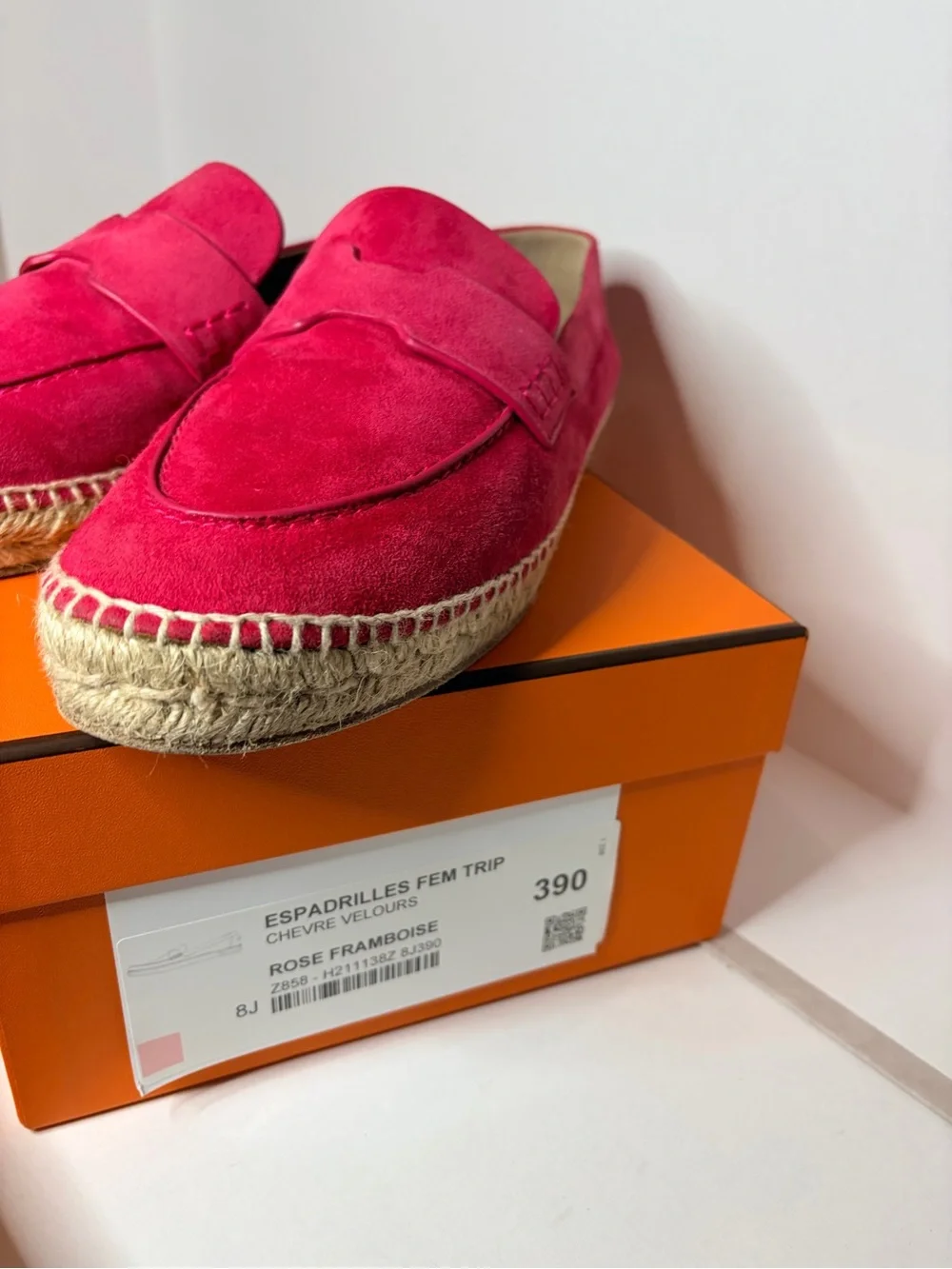 Women’s Red Suede Espadrille Loafers